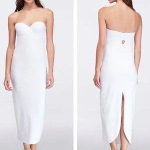 David's Bridal White Long Full Length Bra Slip Intimates 32 C, Davids Bridal